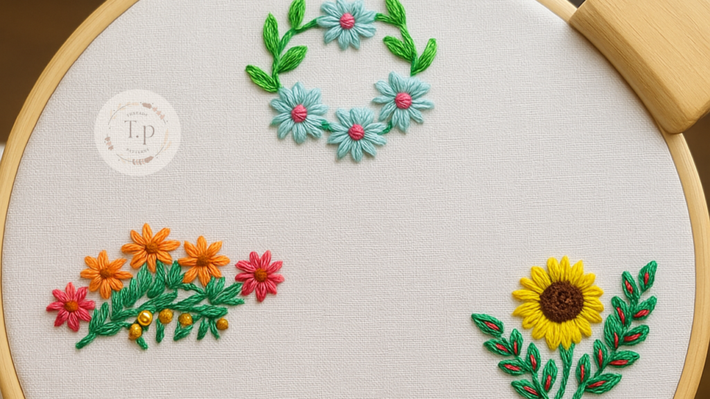 Easy Flower Stitch- PDF Pattern - Threads Patterns